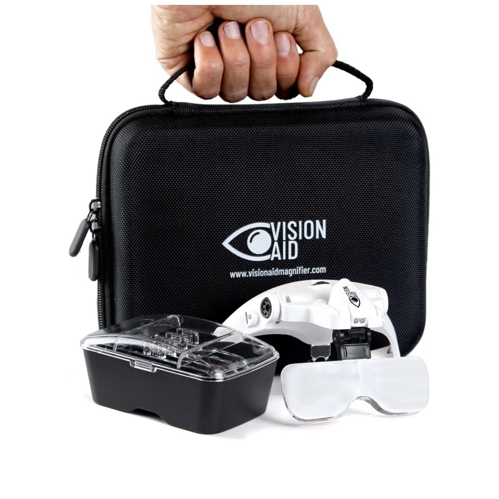 Vision Aid USB Rechargeable LED Head Magnifier Hands-Free